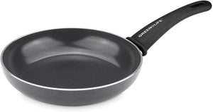 GreenLife CW002044-002 Healthy Nonstick Dishwasher Oven Safe Sta Soft Grip Diamond Reinforced 8" Ceramic Non-Stick Open Frypan, 8-Inch, Black